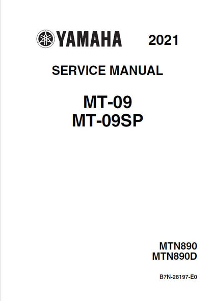 Yamaha MT09 FZ09 Motorcycle Service Manual factory service manual title page