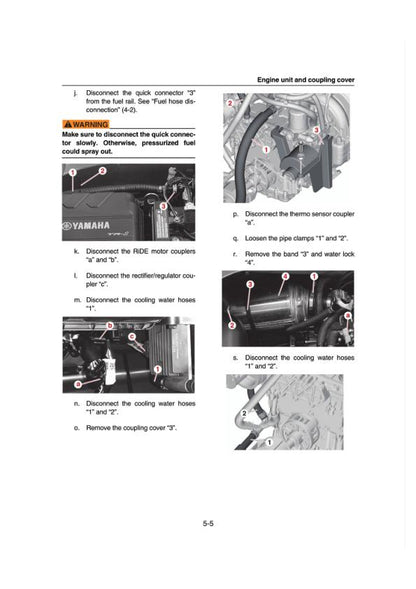 Yamaha Jetblaster JB1050 F6C Service Manual sample page with diagrams and specifications