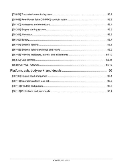 New Holland Workmaster 50 60 70 Tractor Service Manual sample page from service manual