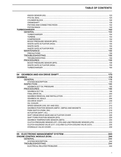 Can Am Maverick 996 Engine Service Manual sample page with diagrams and specifications