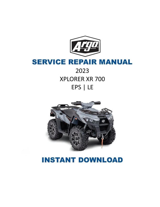 Argo XPLORER XR700 6x6 Service Manual | 2023-2025 ATV Repair Guide | Instant Digital Download | Pdf
