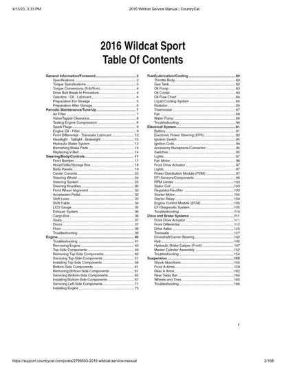 Arctic Cat Wildcat Sport 700 UTV Service Manual sample page showing repair procedures
