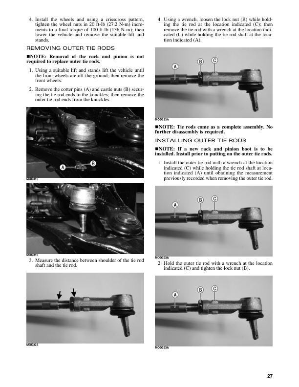 Arctic Cat Prowler Pro 800 UTV Service Manual sample page with diagrams and specifications