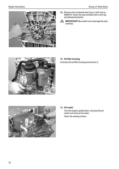 Volvo Penta D3 110i 130i 160i 190i A/B Engine Service Manual sample page from the repair manual