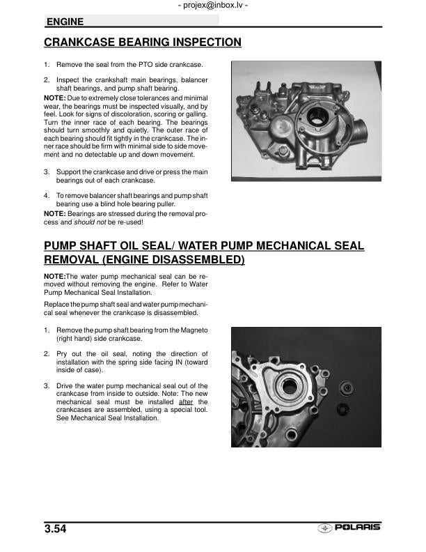 Polaris Sportsman 400 500 ATV Service Manual sample page with diagrams and specifications
