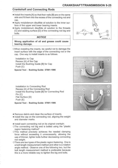 Kawasaki Ninja ZX-10R Motorcycle Service Manual sample page from the repair manual