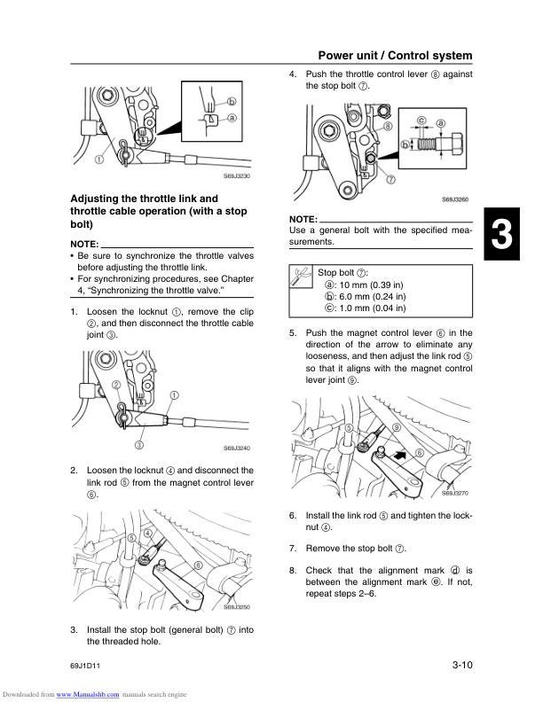 Yamaha 200C 225C Outboard Service Manual sample page from service manual