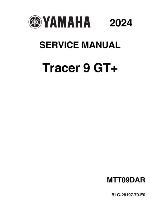 Yamaha Tracer 9 GT Motorcycle Service Manual factory service manual title page