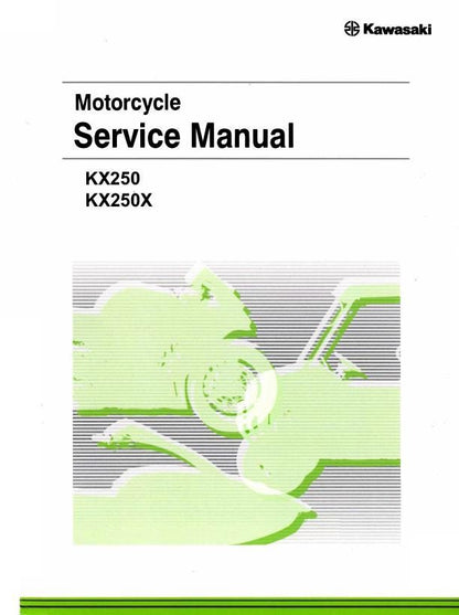 Kawasaki KX 250 KX250X Motorcycle Service Manual factory service manual title page