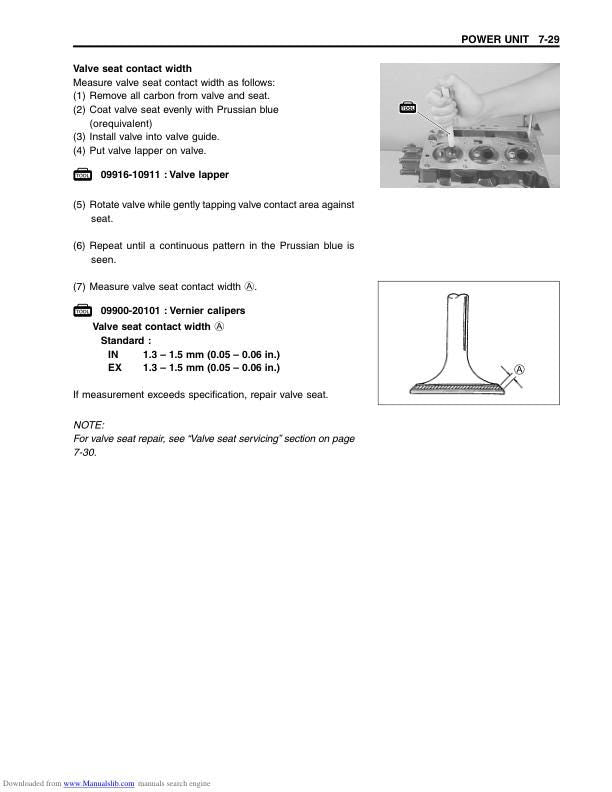 Suzuki DF25 DF30 Outboard Service Manual sample page from the repair manual