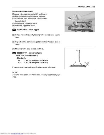 Suzuki DF25 DF30 Outboard Service Manual sample page from the repair manual
