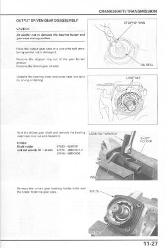 Honda Shadow VT1100 Motorcycle Service Manual sample page from the repair manual