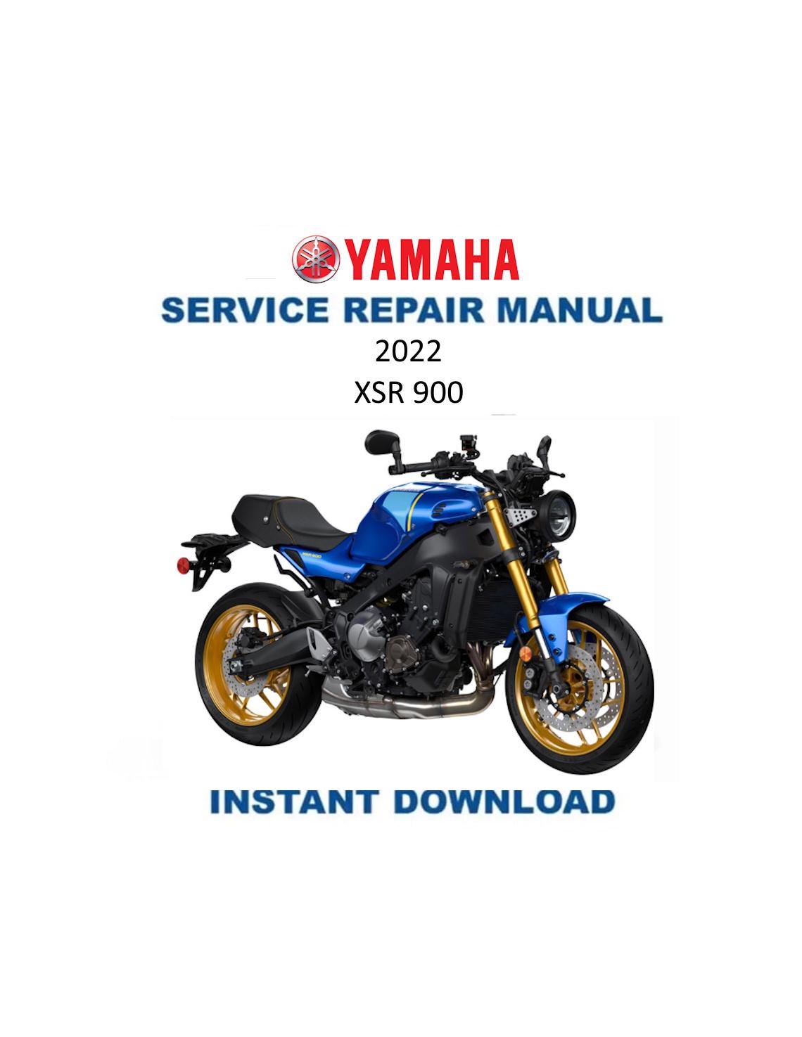 Yamaha XSR 900 Motorcycle Service Manual 2022-2025 - Service Manual PDF Instant Download