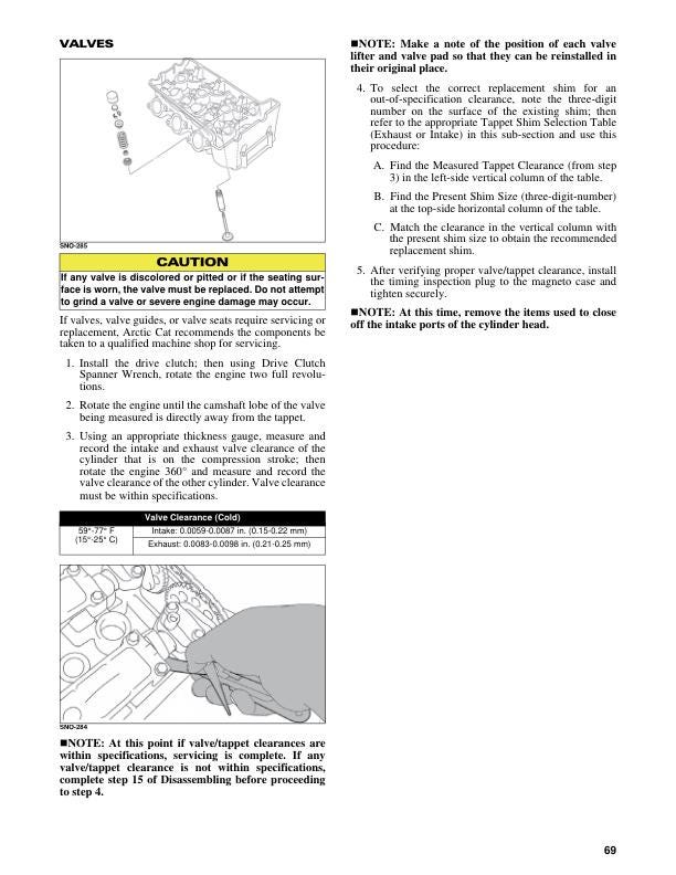 Arctic Cat Thundercat Riot Pantera ZR 7000 9000 Snowmobile Service sample page with technical illustrations