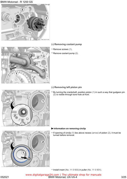 BMW R1250 GS K50 /12 Motorcycle Service Manual sample page from service manual