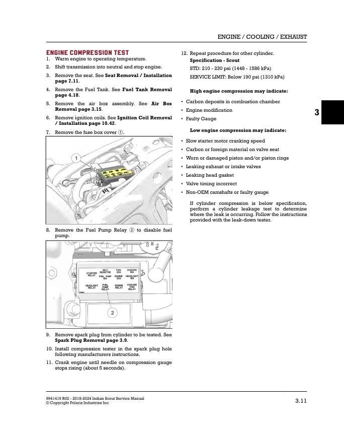 Indian Scout Bobber Rogue Motorcycle Service Manual sample page from service manual