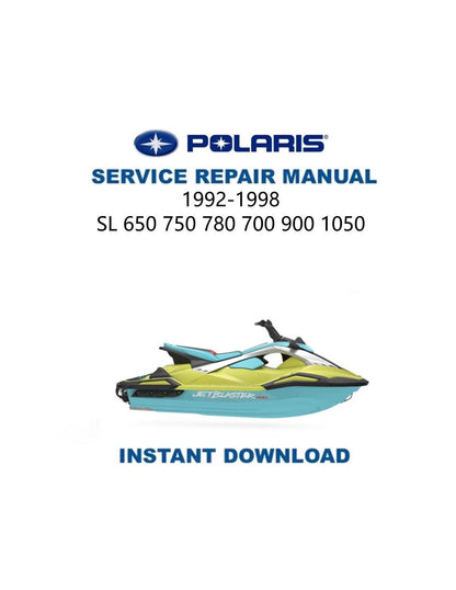 Polaris SL650-SL1050 PWC Service Manual 1992-1998 - Service Manual PDF Instant Download