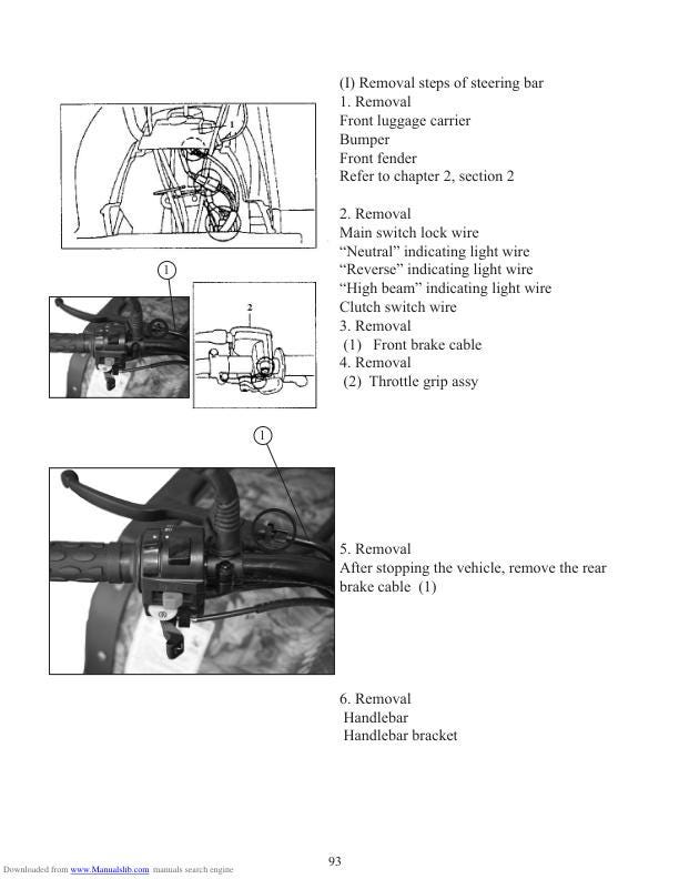 Baja WD250U Wilderness Trail Service Manual sample page from the repair manual