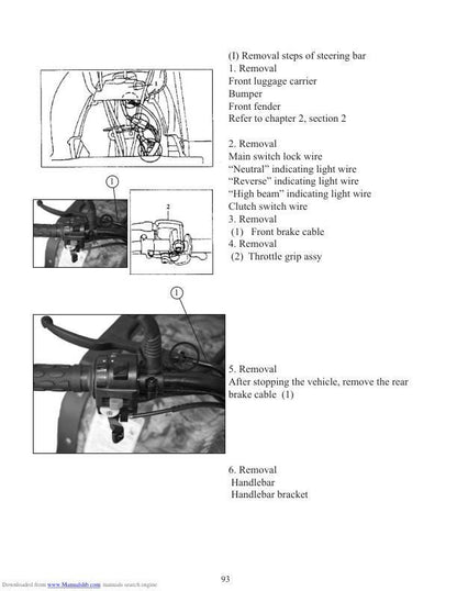 Baja WD250U Wilderness Trail Service Manual sample page from the repair manual