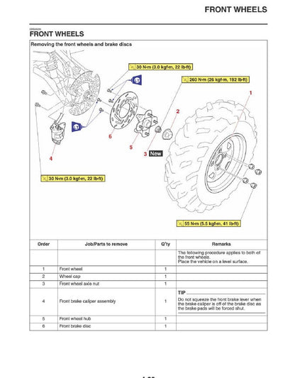 Yamaha Grizzly Hunter SE XT-R 700 ATV Service Manual sample page from the repair manual