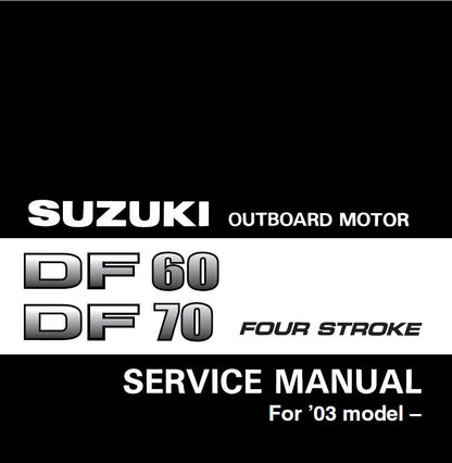 Suzuki DF60-DF70 Outboard Service Manual factory service manual title page