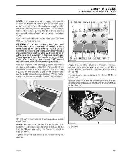 Skidoo Elite Series 1500 Snowmobile Service Manual sample page showing repair procedures