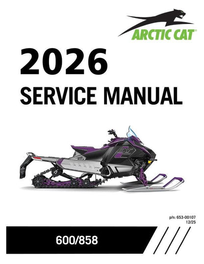 Arctic Cat Riot ZR M 600 858 Snowmobile Service Manual factory service manual title page