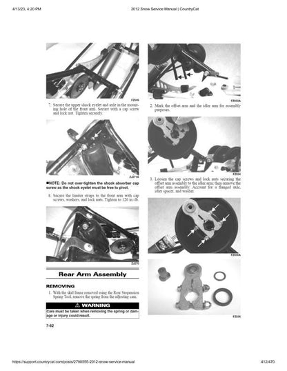 Arctic Cat Bearcat F5 F800 F1100 T570 TZ1 XF M Snowmobile Service sample page showing schematics and diagrams
