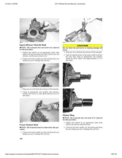 Arctic Cat Wildcat Sport 700 UTV Service Manual sample page from the repair manual