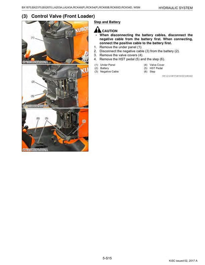 Kubota Tractor Service Manual sample page from the repair manual