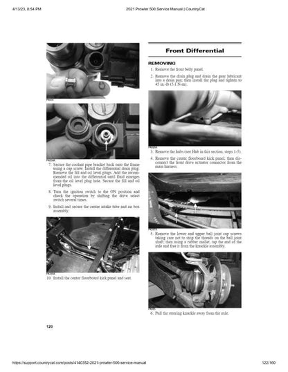 Arctic Cat Prowler 500 UTV Service Manual sample page from the repair manual