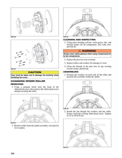Arctic Cat Thundercat Riot Pantera ZR 7000 9000 Snowmobile Service sample page with service data and tables