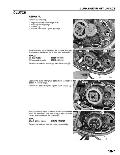 Honda XL125 XR125 XR150 Motorcycle Service Manual sample page from the repair manual
