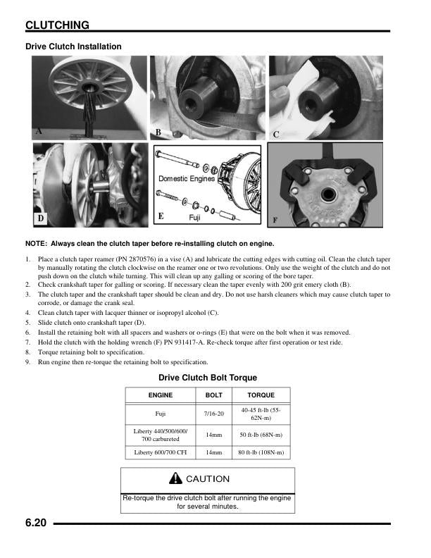Polaris IQ RMK Switchback Touring Dragon Snowmobile Service Manual sample page with technical illustrations