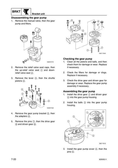 Yamaha F80B F100D Outboard Service Manual sample page with service data and tables