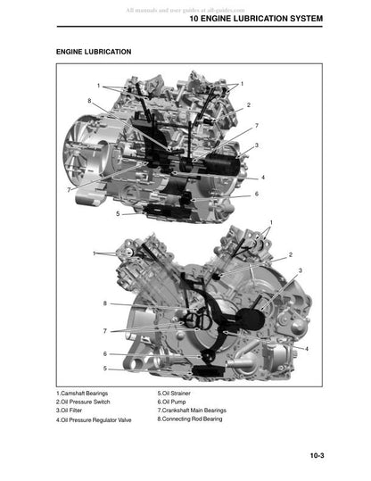 CFMOTO Tracker 800 UTV Service Manual sample page with service data and tables