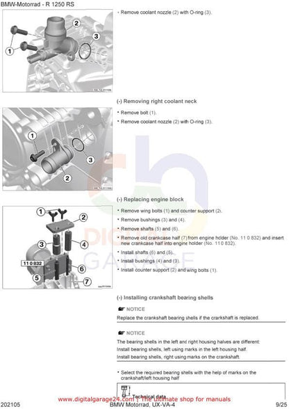 BMW R1250 RS K54 /11 Motorcycle Service Manual sample page from service manual