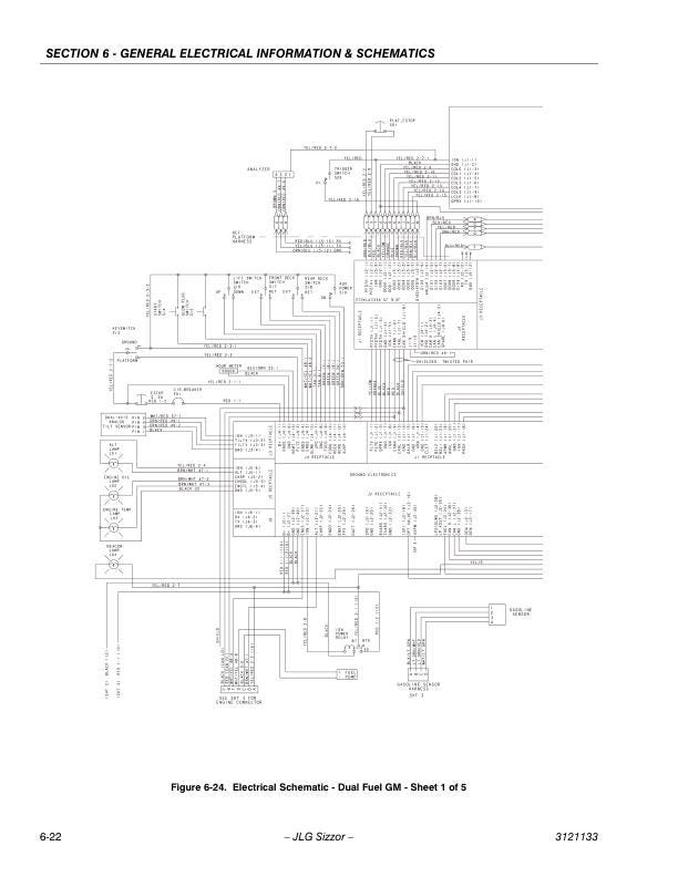JLG 3394 4394 RT Scissor Lift Service Manual sample page showing schematics and diagrams