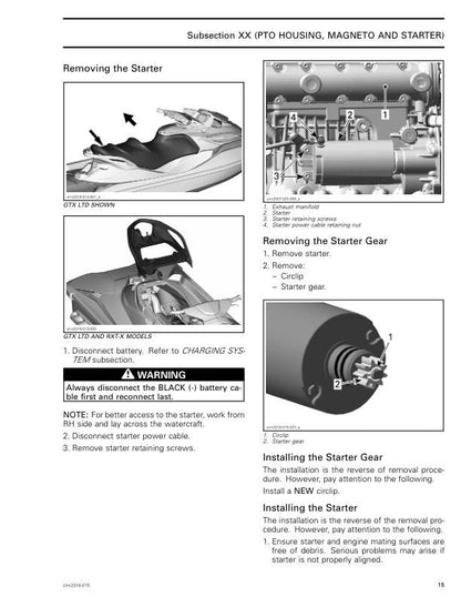 Sea-Doo GTX RXP RXT Supercharged Service Manual factory service manual title page
