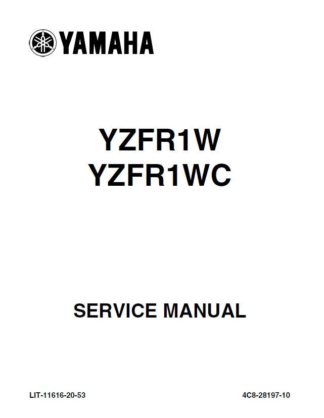 Yamaha YZF-R1 Motorcycle Service Manual factory service manual title page