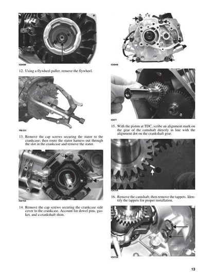 Arctic Cat ZR 200 Snowmobile Service Manual sample page with diagrams and specifications