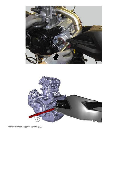Ducati Hypermotard SP Motorcycle Service Manual sample page showing repair procedures