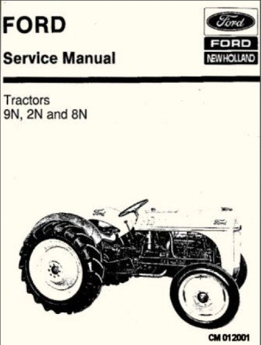 Ford 2N 8N 9N Tractor Service Manual sample page with diagrams and specifications