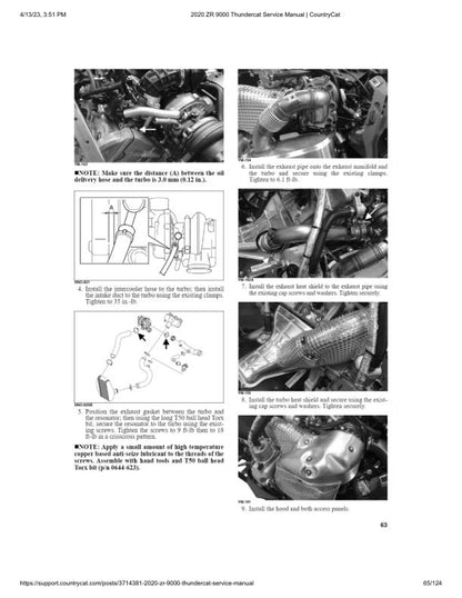 Arctic Cat Thundercat ZR 9000 Snowmobile Service Manual sample page from the repair manual