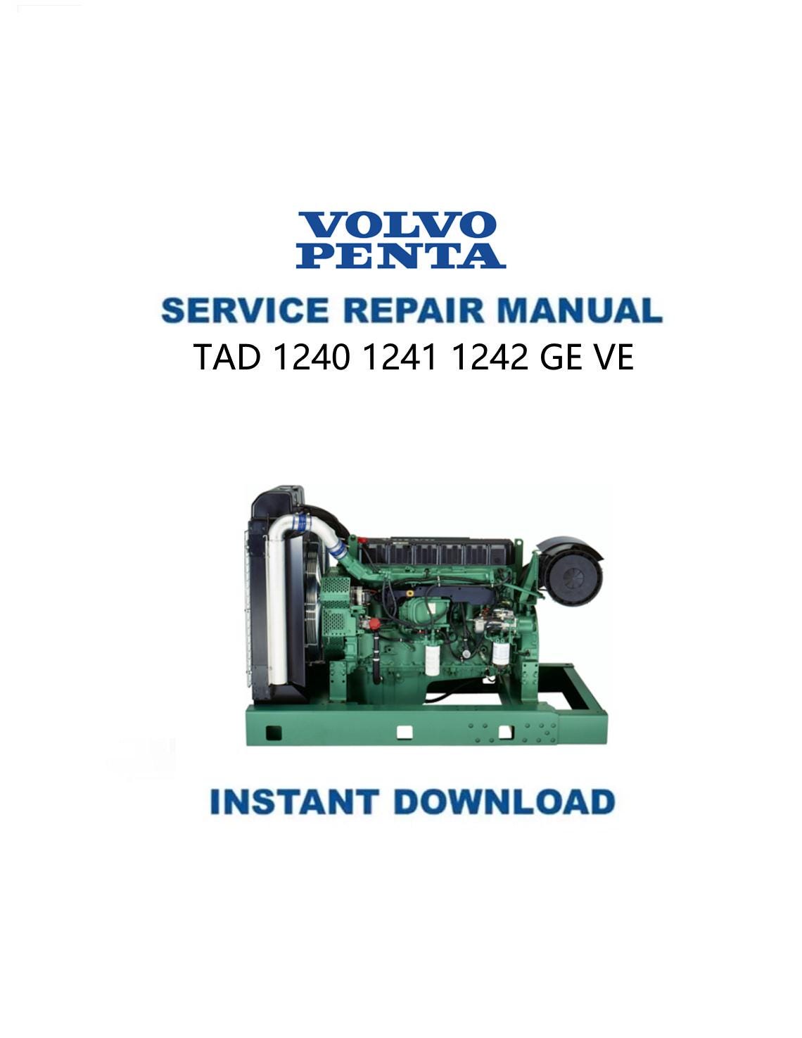 Volvo Penta TAD1240-1242 Engine Service Manual - Service Manual PDF Instant Download