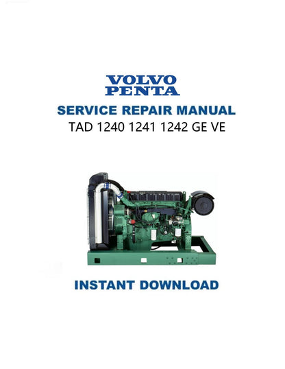 Volvo Penta TAD1240-1242 Engine Service Manual - Service Manual PDF Instant Download