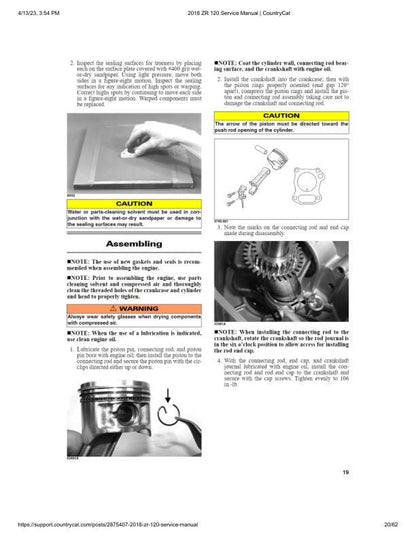Arctic ZR120 Kitty Cat Snowmobile Service Manual sample page with technical illustrations