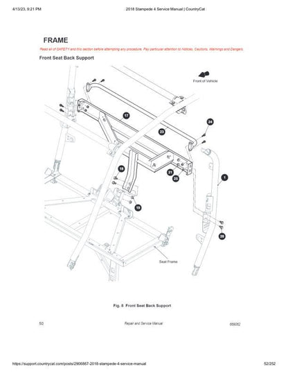 Textron (Arctic Cat) Stampede XTR UTV Service Manual sample page showing repair procedures