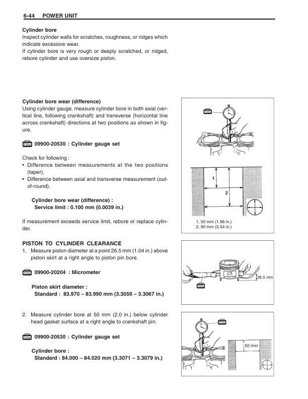 Suzuki DF90 DF100 DF115 DF140 Outboard Service Manual sample page from the repair manual