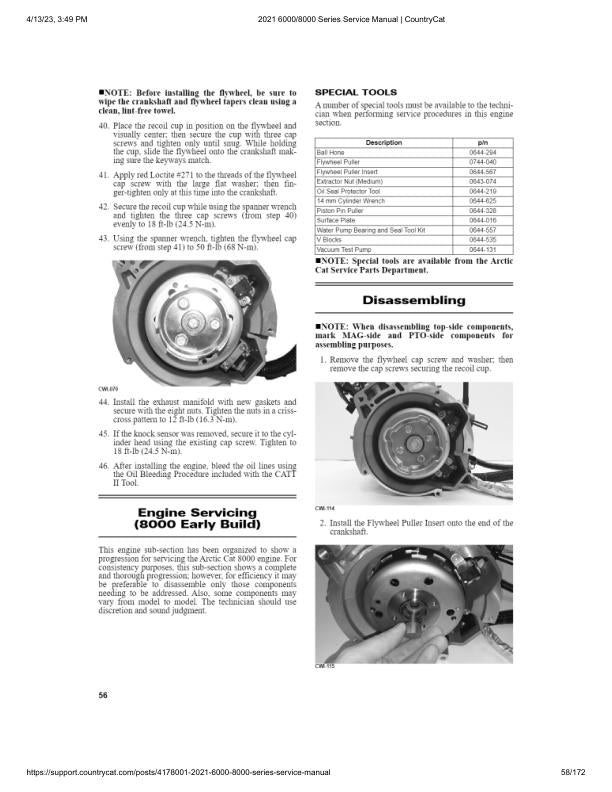 Arctic Cat ZR Riot Norseman Alpha One Snowmobile Service Manual sample page from the repair manual